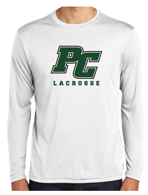 Pine Crest Lacrosse Long Sleeve Dri-Fit Tee A - Silver