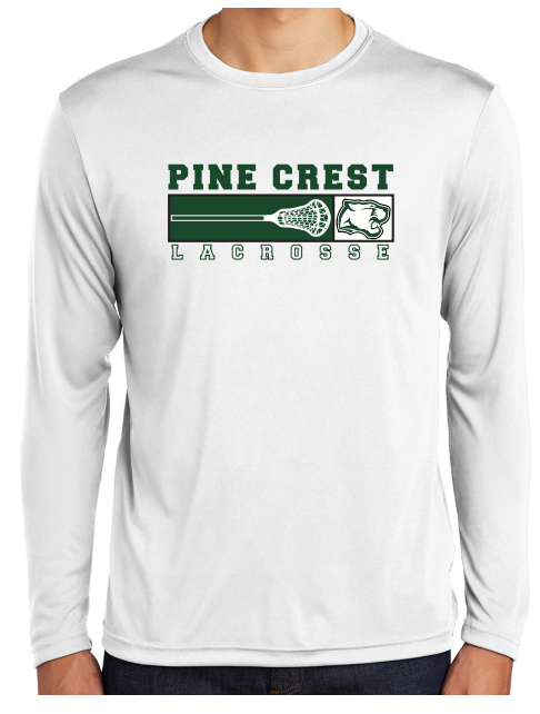 Pine Crest Lacrosse Long Sleeve Dri-Fit Tee B - Black