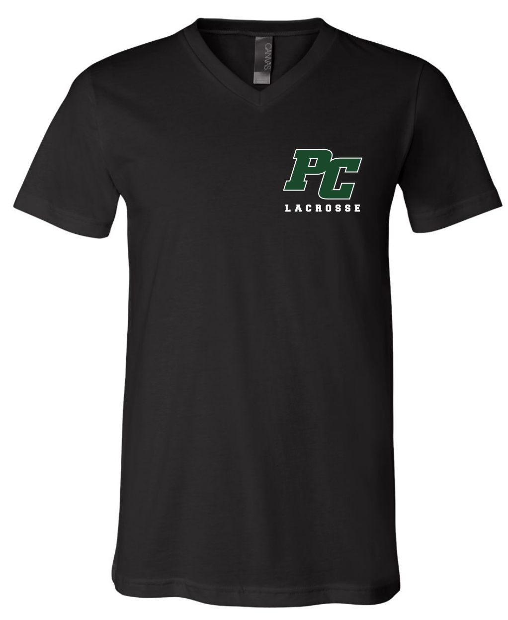 Pine Crest Lacrosse Ladies V-Neck Tee - Black