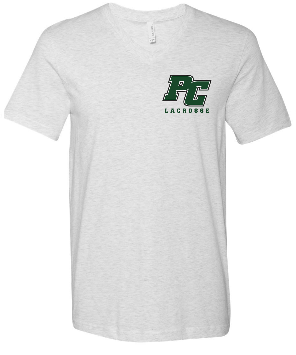 Pine Crest Lacrosse Ladies V-Neck Tee - Black